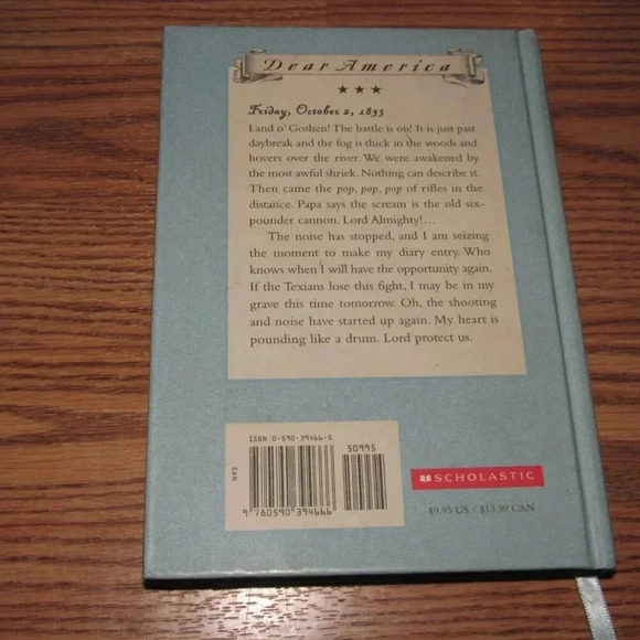 “A LINE IN THE SAND” The Alamo Diary of Lucinda Lawrence~Dear America Book - Picture 2 of 4